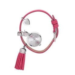 Outlet 😍 Furla 👩 Women's White Dial SS Chain Calfskin Leather set ⌚ Watch ✔️