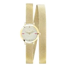 Hot Sale ๐ Furla ๐ฉ Women's Vittoria Guilloche' Gold Col. Dial Stainless Steel โ Watch ๐
