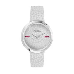 Best deal ⭐ Furla 👩 Women's My Piper White Dial SS Calfskin Leather ⌚ Watch 🤩